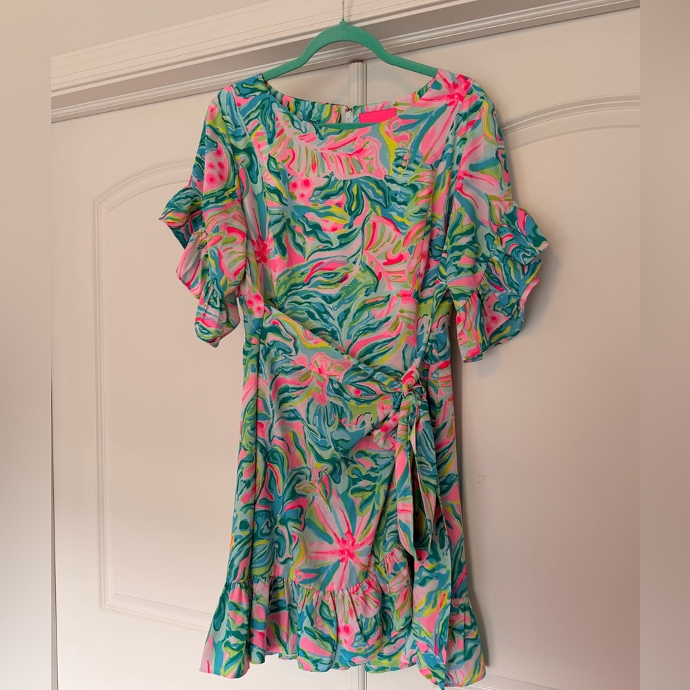 Lilly Pulitzer Darlah Stretch Wrap Dress Size 14